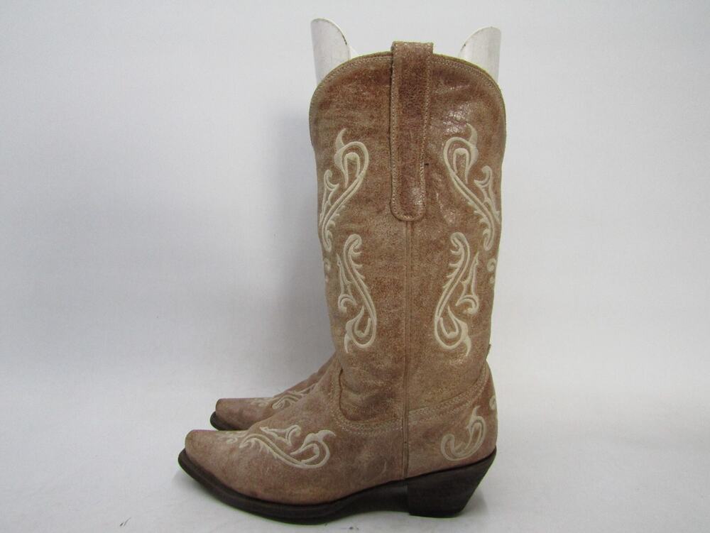 Corral Womens Size 8.5 M Brown Leather Western Cowboy Boots